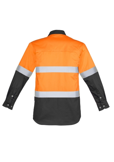 Picture of Syzmik, Mens Hi Vis Spliced Industrial Shirt - Hoop Taped